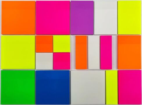 600 Sheets Transparent Sticky Notes pad, 12 Pads Colorful Clear Sticky Notes for annotating Books, Waterproof See Through Translucent Sticky Notes memo (Multicolored Colors, 3x3 inch) in Kuwait