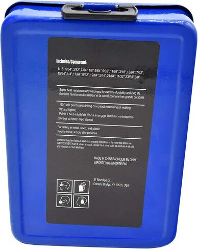 مجموعة مثقاب ماكس تول 21 قطعة 21 قطعة/21 قطعة مجموعة لقم مثقاب ملتوية 5% كوبالت HSS M35 أرضية بالكامل 1/16 بوصة إلى 3/8 بوصة × 64 كسور؛ JBS35G10R021S in Kuwait
