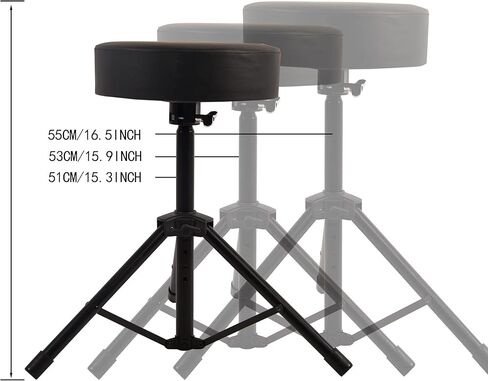 Drum Stool,Adjustable Height Seat,Portable Chair with Anti-Slip Feet for Drum Beginners in Kuwait