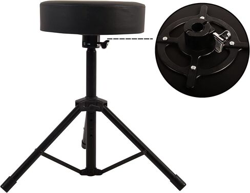 Drum Stool,Adjustable Height Seat,Portable Chair with Anti-Slip Feet for Drum Beginners in Kuwait