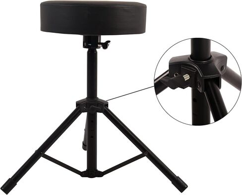 Drum Stool,Adjustable Height Seat,Portable Chair with Anti-Slip Feet for Drum Beginners in Kuwait