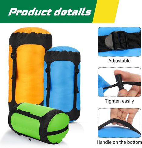 5 قطع أكياس ضغط لحقائب الظهر 5L/10L/15L/20L/35L حقيبة نوم للتخييم، حقيبة تخزين مقاومة للماء، حقيبة تخزين لتوفير المساحة، معدات التنزه سيرًا على الأقدام in Kuwait