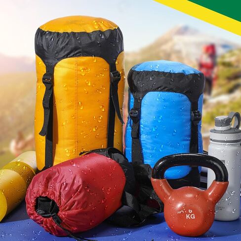 5 قطع أكياس ضغط لحقائب الظهر 5L/10L/15L/20L/35L حقيبة نوم للتخييم، حقيبة تخزين مقاومة للماء، حقيبة تخزين لتوفير المساحة، معدات التنزه سيرًا على الأقدام in Kuwait
