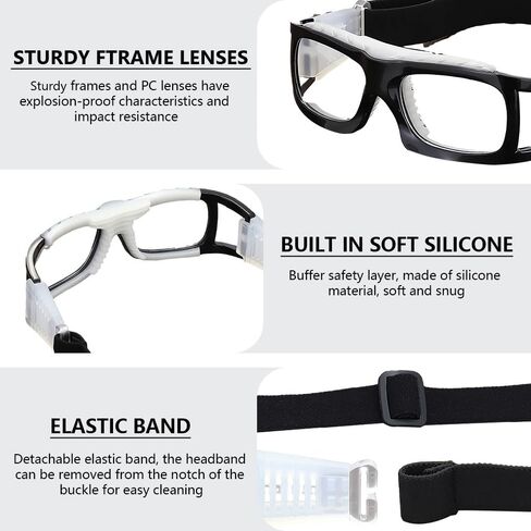 4 Pcs Professional Sports Goggles, Soccer Football Racquetball Basketball Protective Safety Glasses with portable storage bag in Saudi Arabia