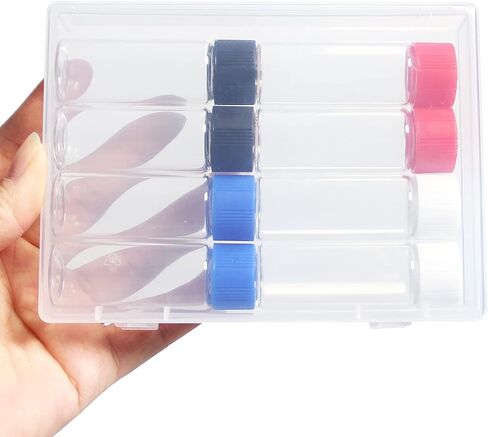 40 Pcs 20ml Glass Vials with Screw Caps, 4 Colors Caps, Clear Glass Vials, Leak-Proof Glass Bottle in Saudi Arabia