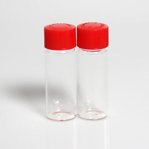40 Pcs 20ml Glass Vials with Screw Caps, 4 Colors Caps, Clear Glass Vials, Leak-Proof Glass Bottle in Saudi Arabia