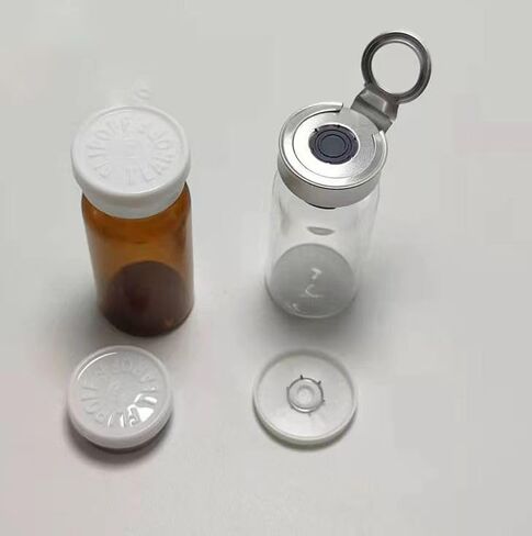 10ml Glass Bottle,Sterile Transparent Vial,Seals Empty Vials, Lab Sample Vial, Empty Vials with Self Healing Injection Port,with Flip Off Aluminum Cap (Tan transparent Borosilicate Glass C) in Saudi Arabia