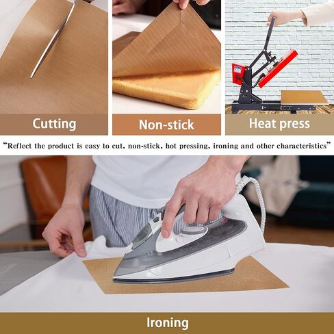 Gwybkq Teflon Sheet for Heat Press Non Stick 25 Pack 12’’x16’’ Transfer Sheet Heat Transfer Paper Heat Resistant Craft Mat in Kuwait