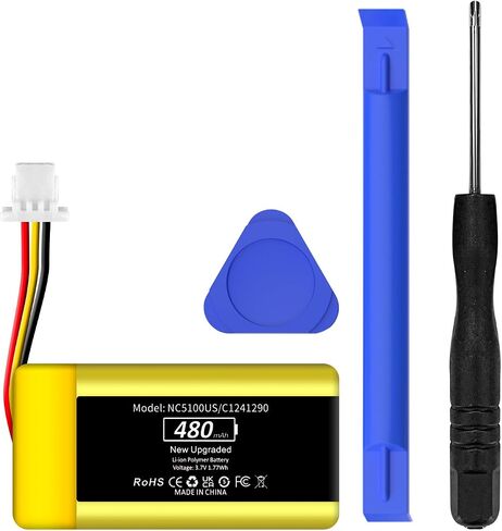 بطارية لجهاز Nest C1241290، بطارية بديلة مطورة [480 مللي أمبير] عالية السعة متوافقة مع بطارية سلكية لجرس باب الفيديو Nest Hello NC5100US C1241290 1ICP7/17/26 in Saudi Arabia
