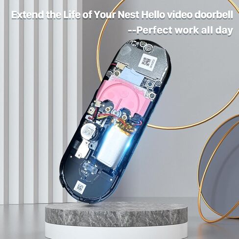 بطارية لجهاز Nest C1241290، بطارية بديلة مطورة [480 مللي أمبير] عالية السعة متوافقة مع بطارية سلكية لجرس باب الفيديو Nest Hello NC5100US C1241290 1ICP7/17/26 in Saudi Arabia