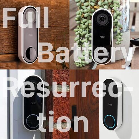 بطارية لجهاز Nest C1241290، بطارية بديلة مطورة [480 مللي أمبير] عالية السعة متوافقة مع بطارية سلكية لجرس باب الفيديو Nest Hello NC5100US C1241290 1ICP7/17/26 in Saudi Arabia
