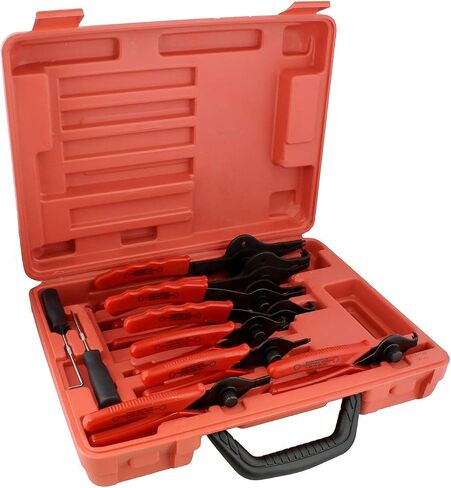 ABN Snap Ring Pliers Set, 11-Piece – .038in - .09in (1-2.3mm) Straight & Bent Retaining Ring Pliers w/Hook & Pick in Saudi Arabia