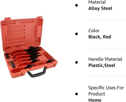 ABN Snap Ring Pliers Set, 11-Piece – .038in - .09in (1-2.3mm) Straight & Bent Retaining Ring Pliers w/Hook & Pick in Saudi Arabia