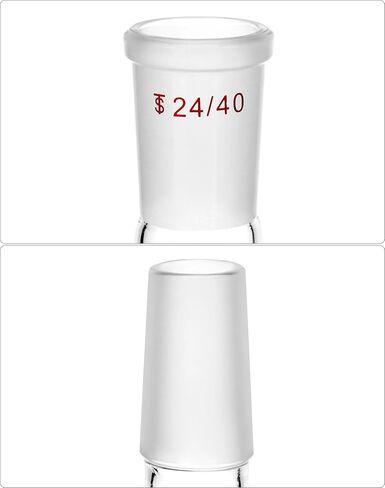 QWORK Glass Reflux Condenser 24/40 - Large Cooling Capacity, Borosilicate Glass, Organic Chemistry Lab Glassware, 175mm in Coil Length 390mm in Overall Height in Saudi Arabia