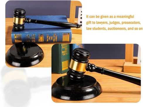 مطرقة خشبية وكتلة صوت، مطرقة وكتلة سوداء، كتلة صوت مطرقة خشبية مصنوعة يدويًا، كتلة مطرقة خشبية مصنوعة يدويًا، للمحامي والقاضي ومحكمة المزاد والشركة والطلاب in Kuwait