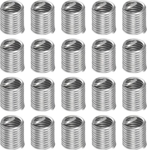 20pcs Wire Thread Inserts M8 x 1.25 2D 304 Stainless Steel Helical Coiled Wire Threaded Sleeve in Saudi Arabia