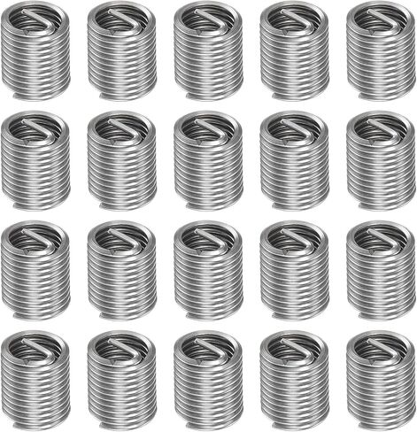 20pcs Wire Thread Inserts M8 x 1.25 2D 304 Stainless Steel Helical Coiled Wire Threaded Sleeve in Saudi Arabia