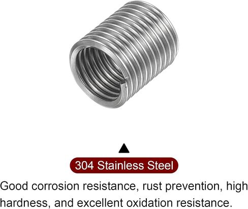 20pcs Wire Thread Inserts M8 x 1.25 2D 304 Stainless Steel Helical Coiled Wire Threaded Sleeve in Saudi Arabia