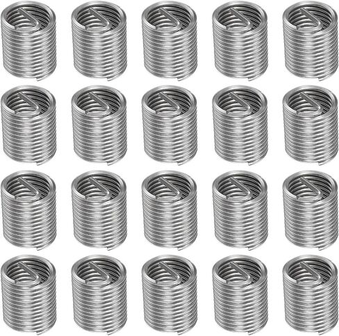20pcs Wire Thread Inserts M8 x 1.25 2D 304 Stainless Steel Helical Coiled Wire Threaded Sleeve in Saudi Arabia