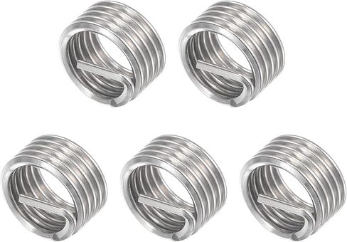 uxcell Wire Thread Inserts 5/8-11 UNC 1.0D 304 Stainless Steel Helical Type Coiled Wire Screw Repair Threaded Sleeve Steel Sheath 5pcs in Saudi Arabia