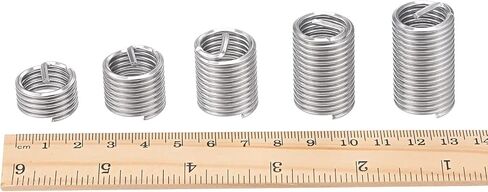 uxcell Wire Thread Inserts 5/8-11 UNC 1.0D 304 Stainless Steel Helical Type Coiled Wire Screw Repair Threaded Sleeve Steel Sheath 5pcs in Saudi Arabia