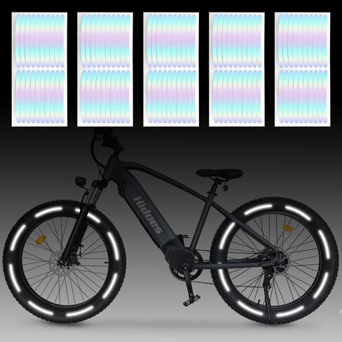 100 قطعة من الملصقات العاكسة للضوء، عاكسة للضوء، عاكسة لعجلات الدراجات النارية والسيارات والدراجات النارية، ملصقات عاكسة للضوء لتزيين السلامة الليلية وملصقات عاكسة ذات حافة عالمية - متدرجة in Kuwait