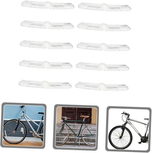 10 قطع دراجة عاكس عجلات بلاستيكية Bicicletas para Adultos دراجة للبالغين ركوب الدراجة عاكسات أضواء الدراجة لركوب الليل تحذير عاكسات الدراجة تحذير علامات عاكسة in Kuwait
