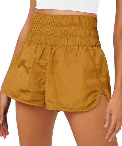 Women's Quick-Dry Running Shorts Elastic High Waisted Workout Active Shorts Sport Athletic Shorts in Saudi Arabia