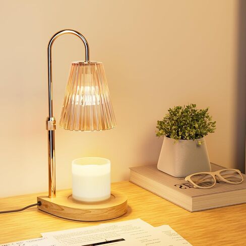 Candle Warmer Lamp,Electric Candle Lamp Warmer with Timer, Adjustable Height Dimmable Candle Warmers for Jar Candles,Gifts for Mom, Glass Vintage Scented Candles Warmer in Saudi Arabia