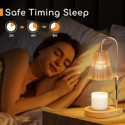 Candle Warmer Lamp,Electric Candle Lamp Warmer with Timer, Adjustable Height Dimmable Candle Warmers for Jar Candles,Gifts for Mom, Glass Vintage Scented Candles Warmer in Saudi Arabia