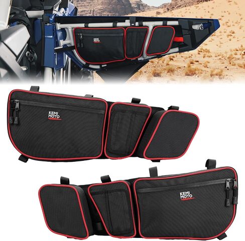 Kemimoto X3 Front Door Bags Compatible with Can am Maverick X3 MAX Turbo R X DS Turbo X RS Turbo R 2017 2018 2019 2020 2021 2022 UTV UpperDoor Storage Bags with Removable Knee Pad and Cup Holder in Saudi Arabia