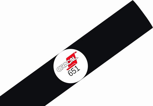 Kate's Craft Store لفة Oracal 651 لاصقة دائمة من الفينيل مقاس 30.48 سم × 30.48 سم لقواطع الكريكت والصورة الظلية والنقش مع نمط الفينيل (أسود غير لامع) in Kuwait