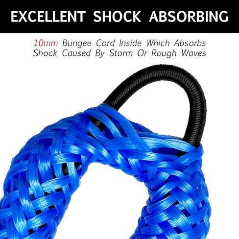 4FT+6FT Bungee Dock Line for Docking Anchor Line with Stainless Steel Clip Accessories for Boats PWC, Kayak, Watercraft,SeaDoo,Jet Ski, Pontoon, Canoe, Power Boat (Red&Black, 4FT&6FT) in Saudi Arabia