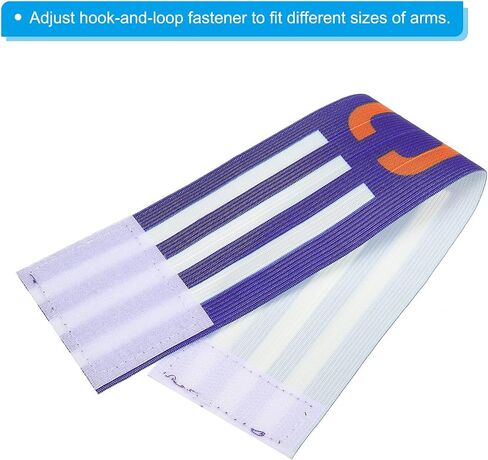 PATIKIL 12.2x2.5 Soccer Captain C Armband, 2 Pack Nylon Unisex Elastic Arm Badge Adjustable for Youth Adult Team Training, Blue in Saudi Arabia