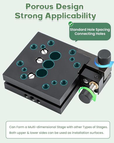 Huanyu مرحلة الميل والدوران البصرية 2.6 بوصة مرحلة زاوية الدقة 2-محور منصة تعديل الزاوية اليدوية ثنائية الأبعاد 3 درجات طاولة إمالة الموضوع طاولة إمالة دوارة ثانوية in Kuwait