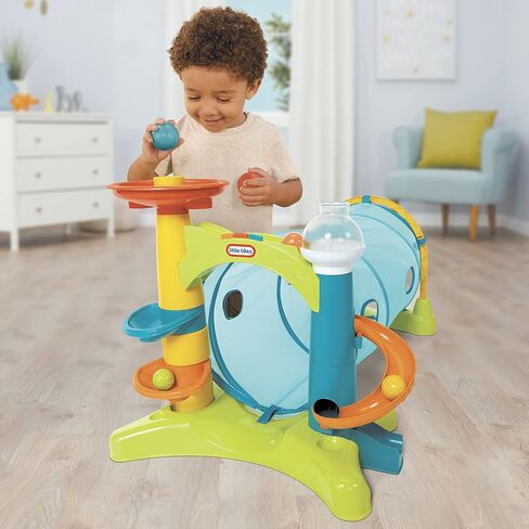 Little Tikes Learn & Play 2-in-1 Activity Tunnel with Ball Drop Game, Windows, Silly Sounds, Music, Accessories, Collapsible for Easy Storage- Gifts for Kids, Toy for Boys Girls Age 1 2 3 Year Olds in Saudi Arabia