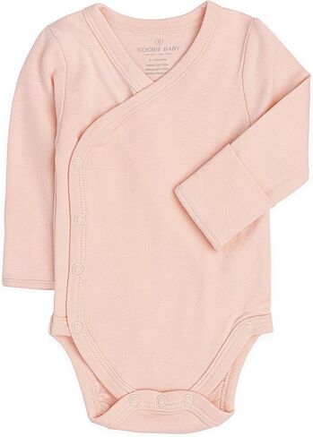 Baby Side Snap Kimono Bodysuit Set, Mitten Cuffs, 100% Cotton, Boy Girl, 4 Pack in Saudi Arabia