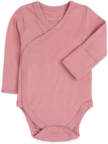 Baby Side Snap Kimono Bodysuit Set, Mitten Cuffs, 100% Cotton, Boy Girl, 4 Pack in Saudi Arabia