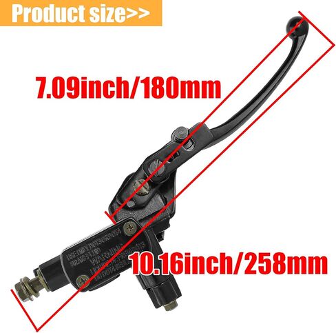 7/8 inch Right Handlebar Hydraulic Brake Master Cylinder Lever for ATV Quad Moped Pit Dirt Bike Kids Motorcycle 50cc 70cc 90cc 110cc 125cc 150c 200cc 250cc GY6 22mm Taotao Kazuma Sunl Roketa in Saudi Arabia