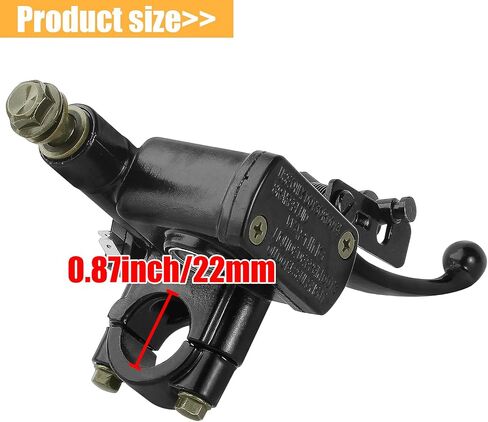 7/8 inch Right Handlebar Hydraulic Brake Master Cylinder Lever for ATV Quad Moped Pit Dirt Bike Kids Motorcycle 50cc 70cc 90cc 110cc 125cc 150c 200cc 250cc GY6 22mm Taotao Kazuma Sunl Roketa in Saudi Arabia