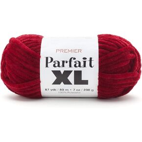 خيوط الممتازة Parfait XL ، مثالية للكروشيه والحياكة ، وزن جامبو ، تشنيل ، بورغوندي ، 7 أونصة ، 87 ياردة in Kuwait