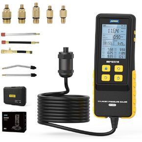 AUTOOL Fuel Pressure Gauge Digital Fuel Pressure Tester Kit, 0-426PSI, 0~29bar Fuel Injection Pressure Test Tools Set with Test Hoses & 11 Connectors, Backlit Display in Kuwait