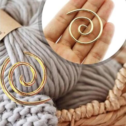 Yoidesu 9Pcs Spiral Cable Knitting Needle, Cable Needles for Knitting, Metal Cable Needle, Knitting Needle Stoppers Circular Knitting Needles for Yarn Sewing Knitting Beginners, #611 in Saudi Arabia