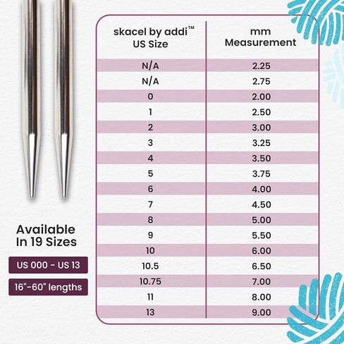 skacel by addi Circular Knitting Needles, 20 Inch (50 cm) Rocket Round Plated Brass Knitting Needle Pair with Nylon Cord, 4 mm (US Size 6) in Kuwait