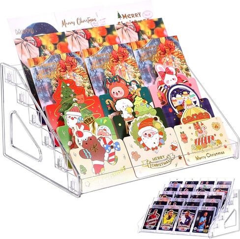 7 Tier 12 "عرض بطاقة Acrylic Card للبطاقات التجارية ، والبطاقات الرياضية ، والملصقات ، وبطاقات البيسبول ، وبطاقات PSA ، وبطاقات متدرجة - عرض شاشة ملصق للبائعين ، وشاشة بطاقة أكريليك (7 طبقات) in Kuwait