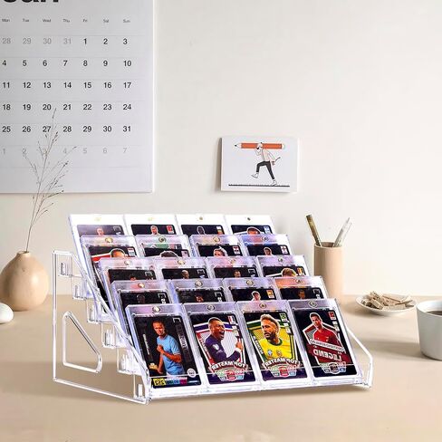 7 Tier 12 "عرض بطاقة Acrylic Card للبطاقات التجارية ، والبطاقات الرياضية ، والملصقات ، وبطاقات البيسبول ، وبطاقات PSA ، وبطاقات متدرجة - عرض شاشة ملصق للبائعين ، وشاشة بطاقة أكريليك (7 طبقات) in Kuwait