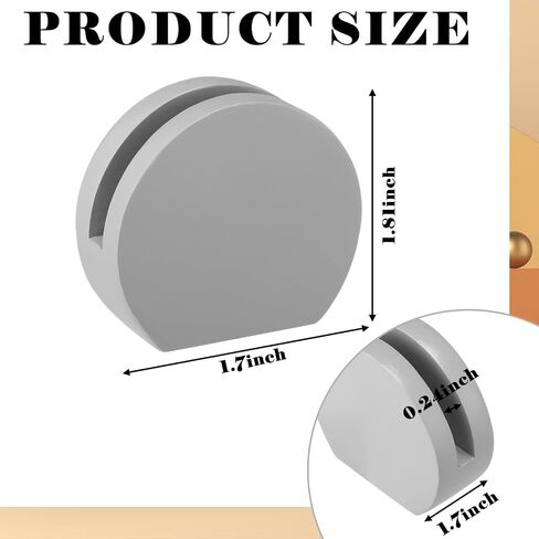 Marspark 2 Packs Resin Circle Business Card Card for Desk Gray Romin in Saudi Arabia