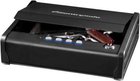 SentrySafe Gun Safe with Digital Keypad Lock, Pistol Safe with Capacity for One Handgun, Firearm Storage with Bolt Down Kit for Home, Car, QAP1E in Saudi Arabia