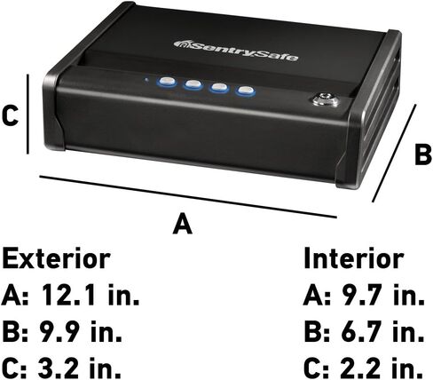 SentrySafe Gun Safe with Digital Keypad Lock, Pistol Safe with Capacity for One Handgun, Firearm Storage with Bolt Down Kit for Home, Car, QAP1E in Saudi Arabia