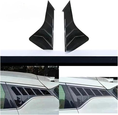 1Pair Rear Triangular Window Decorative Shutters Compatible for Geely Coolray Proton X50 2017-2020 Louvers Spoiler Panel(1Pair Carbon fiber) in Saudi Arabia